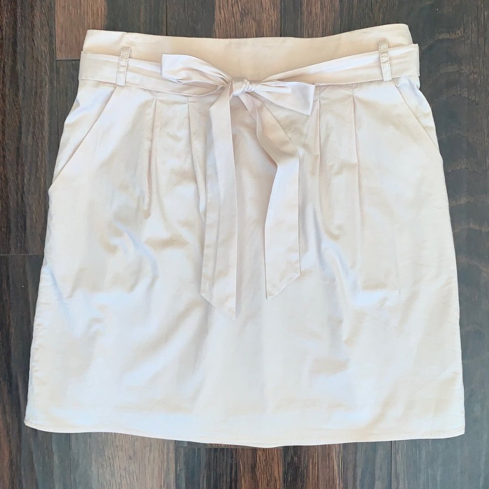 Annabella cotton lined tan mini skirt M